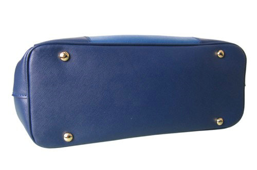 2014 Prada saffiano calfskin tote bag BN1786 dark blue&blue